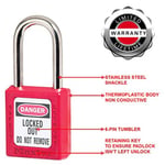 Master Lock s410red M/Kilit Kilitleme Asma Kilit - Kırmızı