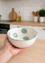 MATCHİVA Seramik Matcha Çay Seti, 4 Parça, Yeşil Boyalı, Geleneksel Japon Tasarımı, Bambu Çırpıcı ve Stand, 290cc Kase
