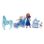 Mattel Çıkarılabilir elbisesi ve ayakkabılarıyla Mattel Disney Karlar Ülkesi Elsa bebek, büyüleyici atı Nokk ve macera arabası, Karlar Ülkesi: Kış Sonu Festivali teması, JBG56