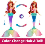Mattel Disney Prensesi Yüzen ve Renk Değiştiren Ariel Bebek Disney prensesi oyuncakları, yüzen deniz kızı Ariel bebek HPD43