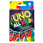 Mattel Games 112 Kartlı UNO All Wild Kart Oyunu, 7 Yaş ve Üzeri Oyuncular için Çocuk, Aile ve Yetişkin Oyun Gecesi için Hediye