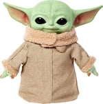 Mattel Sesli ve hareketli Star Wars Grogu göz kırpan pelüş oyuncak, Star Wars hayranları için koleksiyon hediyesi, HJM25