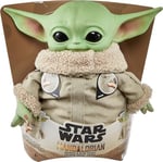 Mattel Sesli ve hareketli Star Wars Grogu göz kırpan pelüş oyuncak, Star Wars hayranları için koleksiyon hediyesi, HJM25
