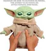 Mattel Sesli ve hareketli Star Wars Grogu göz kırpan pelüş oyuncak, Star Wars hayranları için koleksiyon hediyesi, HJM25