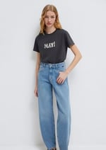 Mavi Baskılı Gri Tişört Regular Fit/Normal Kesim 1612232-34853