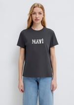 Mavi Baskılı Gri Tişört Regular Fit/Normal Kesim 1612232-34853