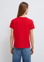Mavi Baskılı Kırmızı Tişört Slim Fit/Dar Kesim 1601185-82054