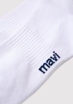 Mavi Logo Baskılı Beyaz Soket Çorap 0911160-28613
