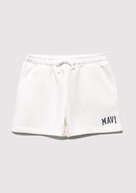 Mavi Logo Baskılı Beyaz Şort 7410002-70057
