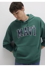 Mavi Logo Baskılı Kapüşonlu Kırmızı Sweatshirt 067149-70464