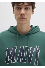 Mavi Logo Baskılı Kapüşonlu Kırmızı Sweatshirt 067149-70464