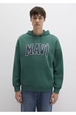 Mavi Logo Baskılı Kapüşonlu Kırmızı Sweatshirt 067149-70464