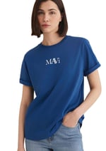 Mavi Logo Baskılı Lacivert Tişört Regular Fit/Normal Kesim 1611594-82625