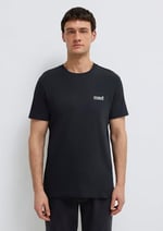 Mavi Logo Baskılı Siyah Basic Tişört Loose Fit/Bol Rahat Kesim 0610360-900