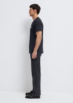Mavi Logo Baskılı Siyah Basic Tişört Loose Fit/Bol Rahat Kesim 0610360-900