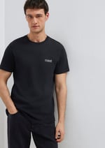 Mavi Logo Baskılı Siyah Basic Tişört Loose Fit/Bol Rahat Kesim 0610360-900