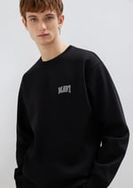 Mavi Logo Baskılı Siyah Sweatshirt 0611716-900