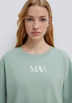 Mavi Logo Baskılı Yeşil Tişört Oversize/Geniş Kesim 1611593-71787