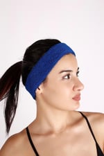Mavi Sporcu Saç Bandı Ter Bandı Bandana Headband Mavi