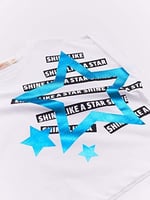 Mavi Yıldız Kız Çocuk T-Shirt Şort Takım