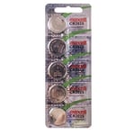 Maxell CR2025 piller, 5 adet, Lityum, 3 V, 170 mAh, gri