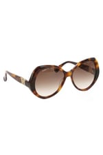 Maxmara MM 0015 52F GEOMETRİK KEMİK Cerceve Güneş Bayan Gözlüğü