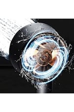 Mayaglory Turbo Fan 5 Fonksiyonlu Su Tasarruflu Dus Basligi Turbo El Dusu Siyah
