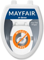 MAYFAIR 1880SLOW 000 Caswell Klozet Kapağı Yavaşça Kapanacak ve Asla Gevşemez, Uzatılmış, Uzun Ömürlü Plastik, Beyaz, 1'li Paket