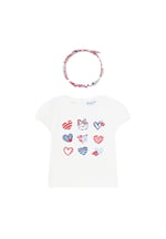 Mayoral kız bebek yazlık tişört bandana 2 li set 1007