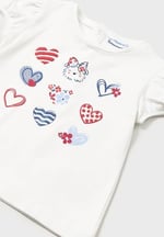 Mayoral kız bebek yazlık tişört bandana 2 li set 1007
