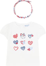 Mayoral kız bebek yazlık tişört bandana 2 li set 1007