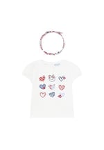 Mayoral kız bebek yazlık tişört bandana 2 li set 1007