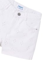 Mayoral Kız Çocuk Beyaz İşlemeli Kot Şort 6269 BEYAZ 14 yaş
