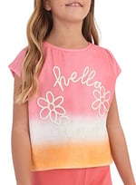 Mayoral Kız Çocuk T-Shirt, Kısa Kollu, Bisiklet Yaka, Pembe, 10 Yaş