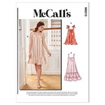 McCall's Dikiş Deseni M8213ZZ ZZ (L-XL-XXL) Kadın Elbiseleri, Çok Renkli