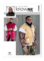 McCall's Know Me Erkek Varsity Bomber Ceket İki Boyda Dikiş Desen Kiti, Sins of Many, Design Code ME2010, 34-36-38-40-42, Çok Renkli