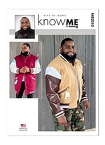 McCall's Know Me Erkek Varsity Bomber Ceket İki Boyda Dikiş Desen Kiti, Sins of Many, Design Code ME2010, 34-36-38-40-42, Çok Renkli