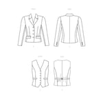 McCall's Melissa Watson'dan Bayan Blazer ve Yelek Dikiş Desen Seti, Tasarım Kodu M8350, Bedenler 14-16-18-20-22
