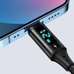 Mcdodo Ca-1060 Lightning Dijital Göstergeli Data-Şarj Kablosu 3A 1.2M, Siyah
