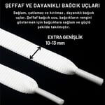 Mcqueen Uyumlu Extra Geniş Yassı Spor Bağcık, Çift Katmanlı Örgülü Ayakkabı Bağcığı, Shoelace, 1 Çift