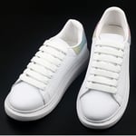 Mcqueen Uyumlu Extra Geniş Yassı Spor Bağcık, Çift Katmanlı Örgülü Ayakkabı Bağcığı, Shoelace, 1 Çift