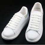 Mcqueen Uyumlu Extra Geniş Yassı Spor Bağcık, Çift Katmanlı Örgülü Ayakkabı Bağcığı, Shoelace, 1 Çift