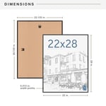 MCS Orijinal Poster Çerçevesi, 50 x 60 cm, Siyah, 2'li Set - Seçenekler: 22 x 28 in, 16 x 20 in, 16X24, 18 x 24 in, 20 x 28 in...