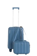 MÇS Polipropilen 2'li Valiz Seti Kabin & Makyaj V305 Sky Blue