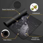 McStorey Dünya Haritası Gaming Mouse Pad 60x30 cm, Kaymaz Kauçuk Tabanlı Masa Matı, Dikişli Kenar, 3 mm Kalınlık, Mikro Dokuma Kumaş, Klavye ve Mouse Altlığı, Ofis ve Oyuncu Masası için