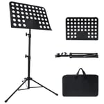 Mdvora Nota Kağıdı için Müzik Standı, Taşıma Çantalı Ayarlanabilir Müzik Standı, Profesyonel Müzik Kitabı Tutucu, Gitar, Ukulele, Keman Çalarlar için Müzik Kağıdı Tutucu (1 paket)