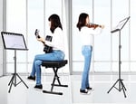 Mdvora Nota Kağıdı için Müzik Standı, Taşıma Çantalı Ayarlanabilir Müzik Standı, Profesyonel Müzik Kitabı Tutucu, Gitar, Ukulele, Keman Çalarlar için Müzik Kağıdı Tutucu (1 paket)