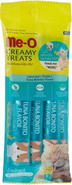 Me-O Kremalı Kurutulmuş Ton Balıklı Kedi Sıvı Ödül Maması 4x15 Gr