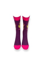 Me-vo Tekli Pembe Renkli Bay/Bayan Unisex Esnek Nem Alabilen Pamuklu Kupa Desenli Soket Çorap