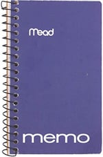 Mead Küçük Spiral, Çizgili Kolej Çizgili Kağıt, Cep Defteri, Ev Ofis Aksesuarları için Not Defterleri, Okul Mini Not Defterleri, 60 Yaprak, 12,7 cm x 7,62 cm, Çeşitli Renkler, 8'li Paket (73605)